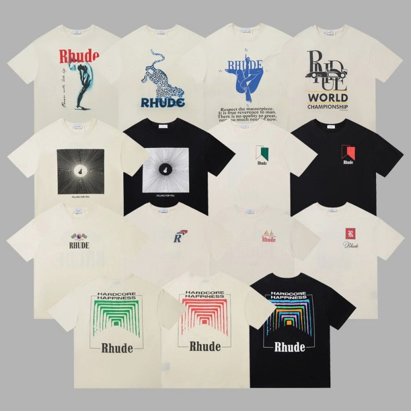Rhude Multicolor T-Shirt Collection Review: One Tee on the Bench, 45 Prints in the Listing