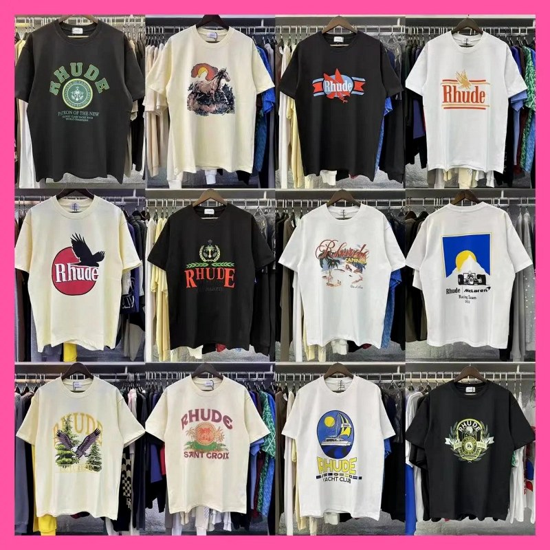 Rhude Streetwear T-Shirt Collection Review: 220g Long-Staple Cotton, Oversized Fit, 90-Plus Colorways